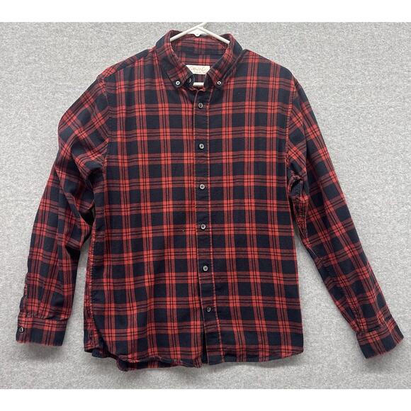 Cotton On Flannel Shirt Mens Size Medium Button Up Long Sleeve Plaid Comfy - Picture 1 of 6